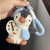 Pinguim de Pelúcia Curta Super Macio com Chapéu e Cachecol, Pingente de Pelúcia, Pingente de Bolsa, Brinquedo Pequeno, Pequeno Artigo para Venda em Barraca