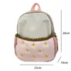 Dropshipping 2026 Modelo Nuevo Mochila Infantil con Bloques de Color, Bordado de Manzana Linda, Mochila Ligera de Viaje