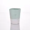 Taza para enjuague bucal, taza para cepillo de dientes, taza de lavado de material biodegradable de paja de trigo, color macarrón, ecológico
