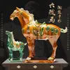 Envío Gratis Caballo Tang Sancai Caballo de Cerámica Adornos de Caballo Seis Caballos Decoración para el Hogar Sala de Estar Artesanía Regalo Adornos para Gabinete de Vino Pasillo