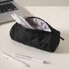Feifan Nova Bolsa de Armazenamento Cilíndrica Redonda Multiuso com Luz de Diamante Bolsa Redonda Longa para Maquiagem Bolsa de Maquiagem Portátil para Viagens de Negócios e Viagens