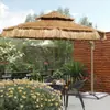 Sombrilla de Sol para Exteriores, Sombrilla de Patio, Sombrilla de Jardín de Paja, Casa de Campo Alojamiento, Sombrilla Simulada de Paja, Sombrilla de Paja con Luces, Sombrilla Romana
