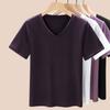 Camiseta de Manga Corta con Cuello en V Tencel Fresca al Tacto para Mujer, Top Delgado Ajustado de Verano, Nueva Camisa de Seda Hielo Lyocell 2026