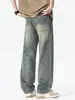 Maple House Roupas Masculinas / Coleção de Verão 2026: Jeans de corte reto e solto, calça jeans casual e versátil