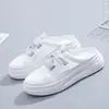 Novedad Primavera y Verano 2026 Estilo Cerrado por Delante con Cordones Medias Pantuflas de Malla Transpirables Ultraligeras Suela Suave Suela Gruesa Cómodas Pantuflas para Mujer