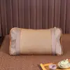 Almohada Refrescante de Verano Cuidado de la Salud para Adultos Columna Cervical Estudiante Núcleo de Té de Bambú Individual Esterilla de Mahjong de Verano Funda de Almohada