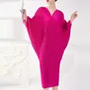 Vestido Plisado Talla Grande Vestido para Madre de Mujer Estilo Occidental Rejuvenecedor Holgado Adelgazante Ropa Única Hermosa para Mujer