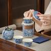 Juego de té de viaje Juego de té de Kung Fu para exteriores Adecuado para horno Ru Taza exprés de cerámica Actividades comerciales Regalo de acompañamiento Impresión de logotipo
