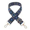 Nova alça de ombro larga jacquard colorida de 3,8 cm alça longa transversal ajustável acessórios de bolsa alça de reposição