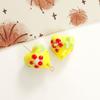 Mismo que Xiaohongshu rama tridimensional con goteo de aceite flor pequeña corazón de melocotón DIY cuentas de vidrio accesorios pendientes material para pasador al por mayor