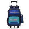 Mochila Escolar con Carrito Nuevo Modelo Transfronteriza para Estudiantes de Primaria, Mochila Impermeable de Gran Capacidad con Carrito Reductor de Carga para Grados 3-5