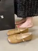 2026 nuevo estilo hebilla de falda plana verano francés retro versátil de una correa suela blanda zapatos Mary Jane para mujer, combinados con mocasines
