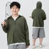 Ropa de protección solar para niño gordo más fertilizante para aumentar el verano delgado grande para niños ropa de protección solar ligera de seda de hielo abrigo de protección UV