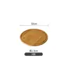 Plato para Pan de Bambú Taza de Café Té Plato Bandeja Redonda Cuadrada de Bambú Vajilla Soportes para Platos Personalización