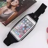 Bolsa de Cintura à Prova d'Água Anti-Roubo para Celular com Tela Sensível ao Toque, Bolsa de Cintura para Corrida ao Ar Livre, Bolsa de Cintura Elástica de Lycra
