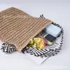 Nova Bolsa de Palha Trançada Estilo Ins Bolsa de Ombro Bolsa de Mão Bolsa Tote Bolsa de Praia Feminina Bolsa Trançada Bolsa de Ombro para Sobrancelha