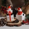 Muñeco de nieve Hombre mayor Alce Lazo Caja de regalo Vela de aromaterapia Molde de silicona Pegamento Caja de regalo DIY Mortero de yeso