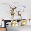 Sk9295 Adhesivo decorativo de PVC con diseño de flores frescas de alce para pared, diseño de personalidad para dormitorio, sala de estar y TV
