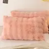 Par de Fronhas de Pelúcia de Pelo de Coelho para Inverno, Espessadas com Veludo de Leite, Capa para Enchimento de Travesseiro de Fleece Coral, Peça Única