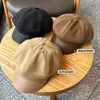 Boina para Mulheres, Estilo Coreano para Primavera e Outono, Versátil, Faz o Rosto Parecer Menor, Chapéu de Pintor, Inverno 2025, Chapéu Octogonal para Circunferência Craniana Grande