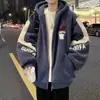 Nuevo Abrigo de Algodón Holgado Talla Grande Estilo Hong Kong con Capucha Forro de Felpa Engrosado Casual Estilo Coreano Abrigo de Algodón Chaqueta de Felpa