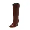 Botas de Caballero Botas de Moda 40 Mujer 202348 Botas Altas Zapatos de Mujer de Tacón Alto Puntiagudos Otoño Europeo y Americano Comercio Exterior Negro