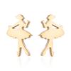 Brincos de Bailarina Menina Fofos e Doces Estilo Natal Menina Doce Mini Brincos Fabricante de Joias Atacado