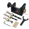 Localizador de Taladro Tres en Uno Abridor de Agujeros para Conector de Tarugo de Mueble Herramienta de Taladrado para Carpintería para Unir Tableros