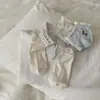 Calcetines de Niña con Lazo Verano Finos Dulces Borde Enrollado Calcetines Cortos de Cachorro Transpirables Lindos Dibujos Animados Versátiles Calcetines Cortos Niña