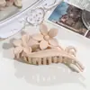 Pinza para el Cabello con Forma de Flor de Plumeria Mate Transfronteriza Pinza Grande para el Cabello con Forma de Flor para Recogido en la Parte Posterior de la Cabeza Pinza de Tiburón Accesorio para el Cabello para Mujer