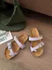 Chinelos Romanos Casuais para Praia ao Ar Livre para Mulheres, Sapatos Versáteis Estilo Birkenstock com Tiras Cruzadas e Sola Grossa, Verão Retrô