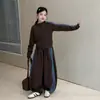 Jaqueta com Capuz de Cordão Moda Retrô Americana para Meninas Conjunto de Duas Peças Calças de Cintura Larga Casuais Esportivas Novas Primavera e Outono