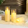 Vela LED Recargable 220V con Oscilación Digital, Luz Ambiental Romántica Cálida Creativa para Boda, Bar, Fiesta