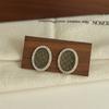 Pendientes negros para mujer, estilo vintage de Hong Kong, ligeros, lujosos, geométricos, avanzados, de metal, únicos, elegantes.