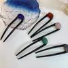 Horquilla elegante con forma de disco y cabeza de albóndiga de TikTok, accesorios para el cabello retro de moda simple para mujer, horquilla para el cabello con enchufe para todo tipo de cabello