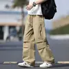 26 Pantalones Deportivos Casuales de Pierna Recta para Hombre Primavera y Verano, Pantalones de Pierna Ancha Sueltos Estilo Hong Kong, Pantalones de Trabajo Americanos para Exteriores, Modernos