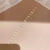 Pulsera Ovalada de Zirconia Chapada en Oro de 18 Quilates Moda Versátil para el Trabajo Pulsera de Lujo Ligero Sensación de Alta Gama Pulsera de Nicho