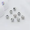 Cuentas de Rueda de Cobre Color Dorado Real 18K que Conservan el Color, Cuentas Redondas de Grano Fino, Accesorios para Joyería DIY, Cuentas Espaciadoras, Fabricante Mayorista que Conserva el Color