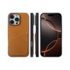 Adecuado para Serie iPhone 18, Material Ecológico de Origen Biológico Ranura para Doble Tarjeta Funda para Teléfono, Acabado de Cuero Bordes Aceitados Ultradelgada