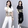 Moda para Mujer Conjunto de Dos Piezas de Verano 2026 Nuevo Estilo Rejuvenecedor Elegante Adelgazante Deportivo Casual Conjunto de Pantalones Jogger para Mujer
