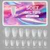 Cross-border quente ultra-curto fosco Nail Polish ultra-fino sem costura gota de água sem escultura moagem sem escultura unhas postiças 300pcs