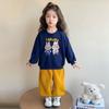 2025 Nuevo Conjunto de Sudadera de Otoño para Niños Conjunto de Dos Piezas de Sudadera y Pantalón de Chándal para Niñas Lindo Conjunto de Labubu Ropa de Otoño