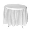 Mantel redondo desechable de 213 cm, grueso, de color sólido, de plástico PE, para mesa de postres, fiestas de cumpleaños, impermeable, para comedor