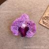 Cabeza de Flor de Phalaenopsis de Película Artificial Impresa en 3D Horquilla para el Cabello de Celebridad de Internet Souvenir de Boda Caja de Dulces de Boda Flores Falsas Decoradas a Mano