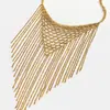 Para Mismo Estilo Diseño de Aleación Malla Borla Collar Accesorio de Moda Collar Chapado Geométrico Bohemio Colgante