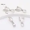 Clip de Joyería con Hebilla de Seguridad Rellenado de Oro de 14K Clip Accesorios Clip de Cristal de Jade Natural Colgante de Hoja DIY