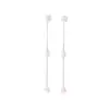 Pendientes Largos con Cadena y Borla de Perla Natural en Plata de Ley 925 para Mujer, Pendientes Elegantes Simples, Suaves y Dulces