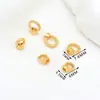 Preservação de cor 18k ouro furo duplo ponta torcida argola de salto fechada furo nariz de porco fio de conta pulseira colar joias DIY acessórios