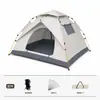 Barraca de camping externa, portátil, sem necessidade de montagem, rápida de desdobrar, à prova de mosquitos, barraca automática respirável em vários lados