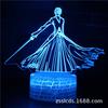 Suministro Transfronterizo Serie One Piece Luz Nocturna 3D, Lámpara LED Creativa con Control Remoto Táctil de Colores, Luz Visual de Amazon